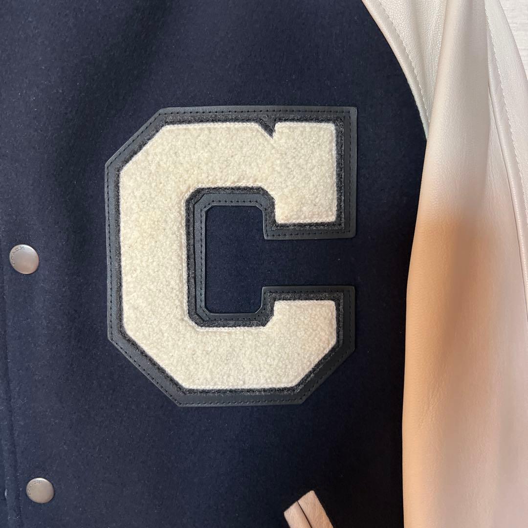 COACH スタジャン 値下げ！サイズL ネイビー/ホワイト　新品未使用タグ付き