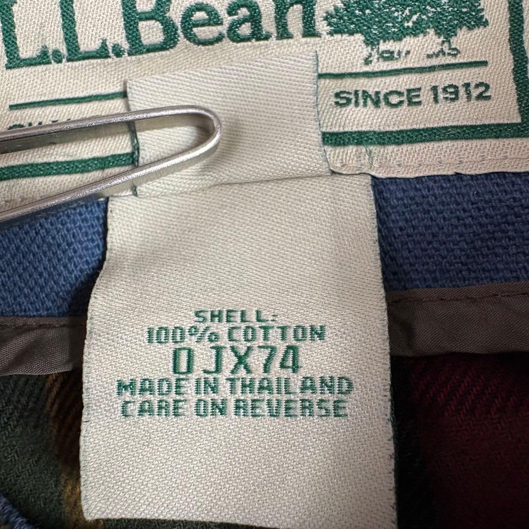 LL.Bean ダックカバーオール 裏地チェック ライナー取り外し くすみブルー