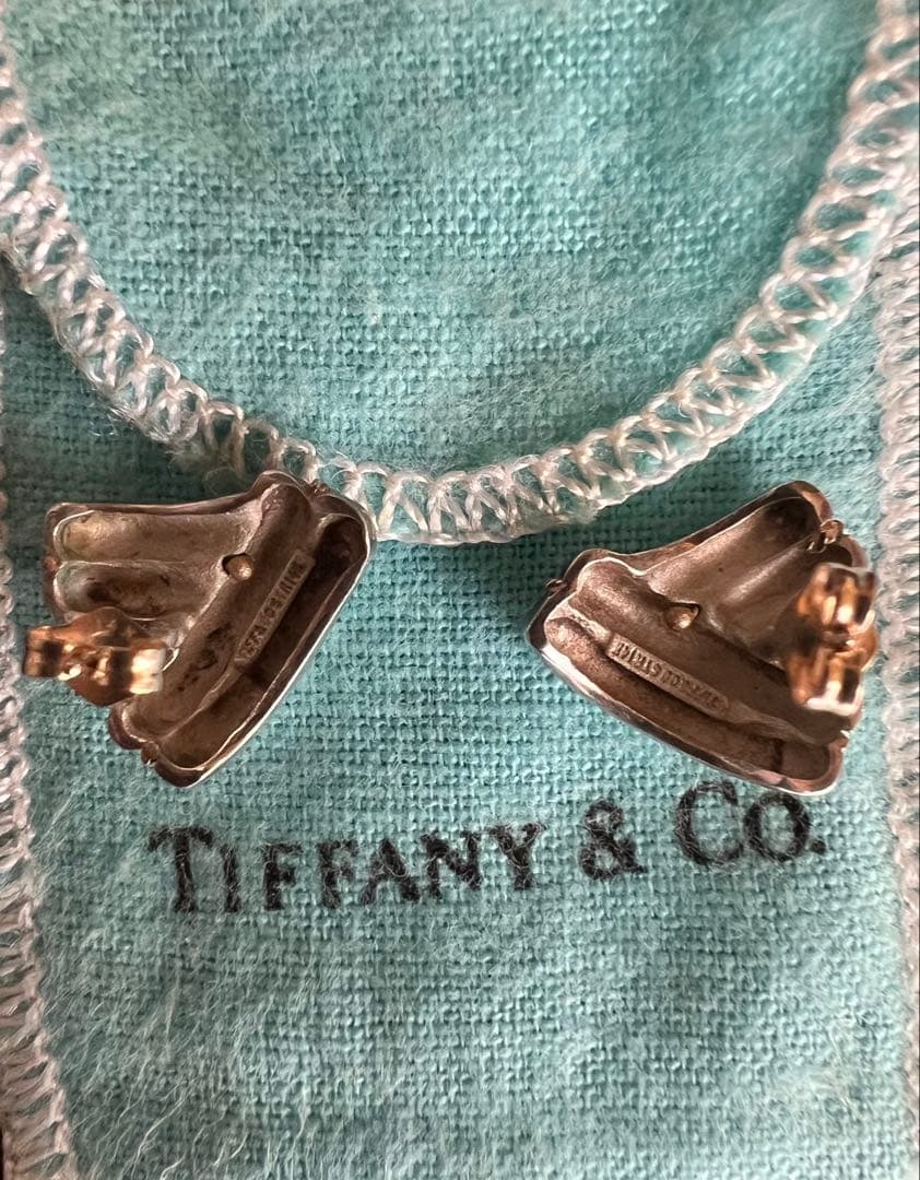 Tiffany & Co. ピアス SV×14K コンビ ポスト14K 正規品