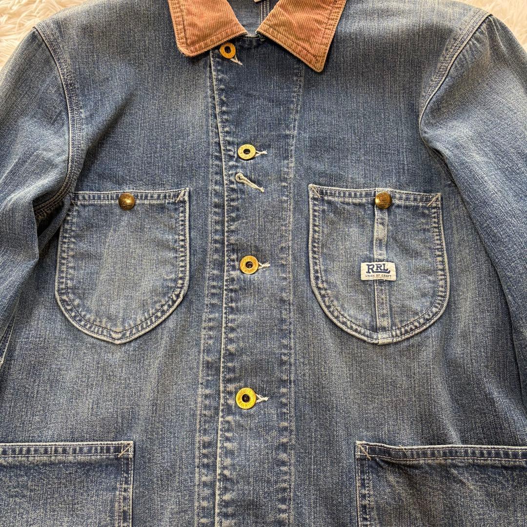 RRL コーデュロイカラー インディゴ デニム ジャケット カバーオール S