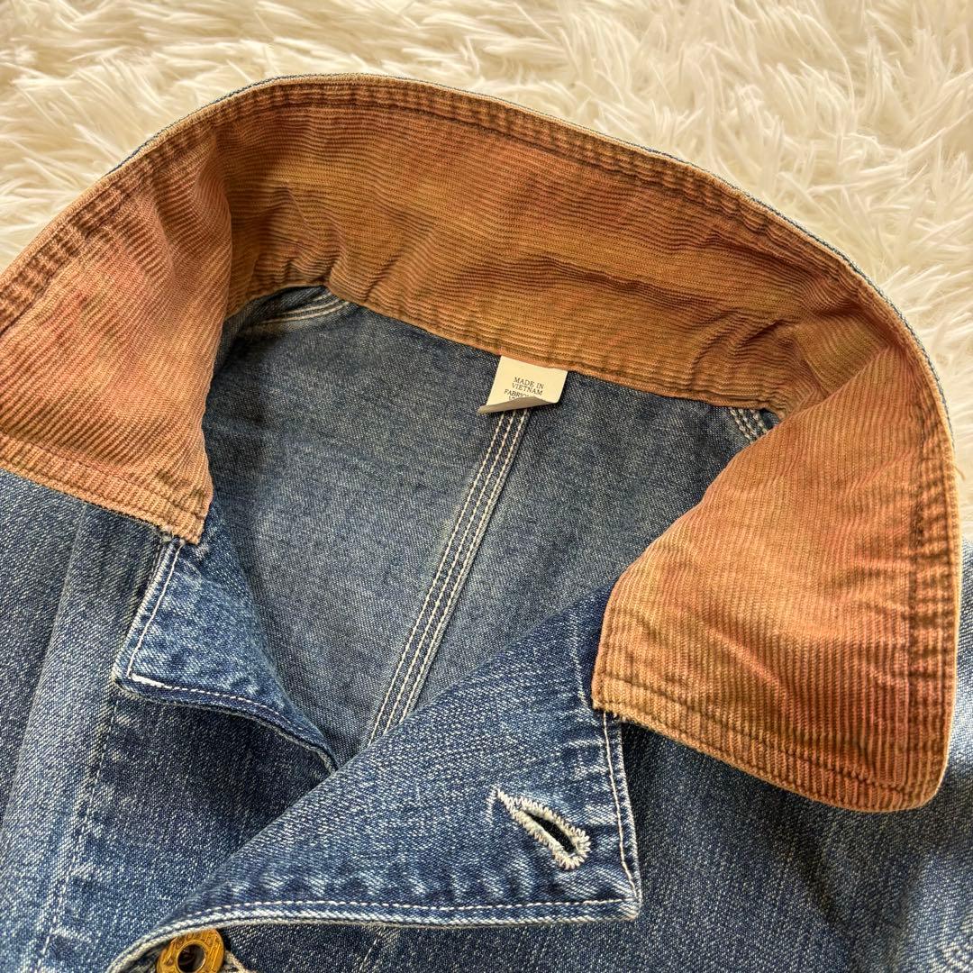 RRL コーデュロイカラー インディゴ デニム ジャケット カバーオール S