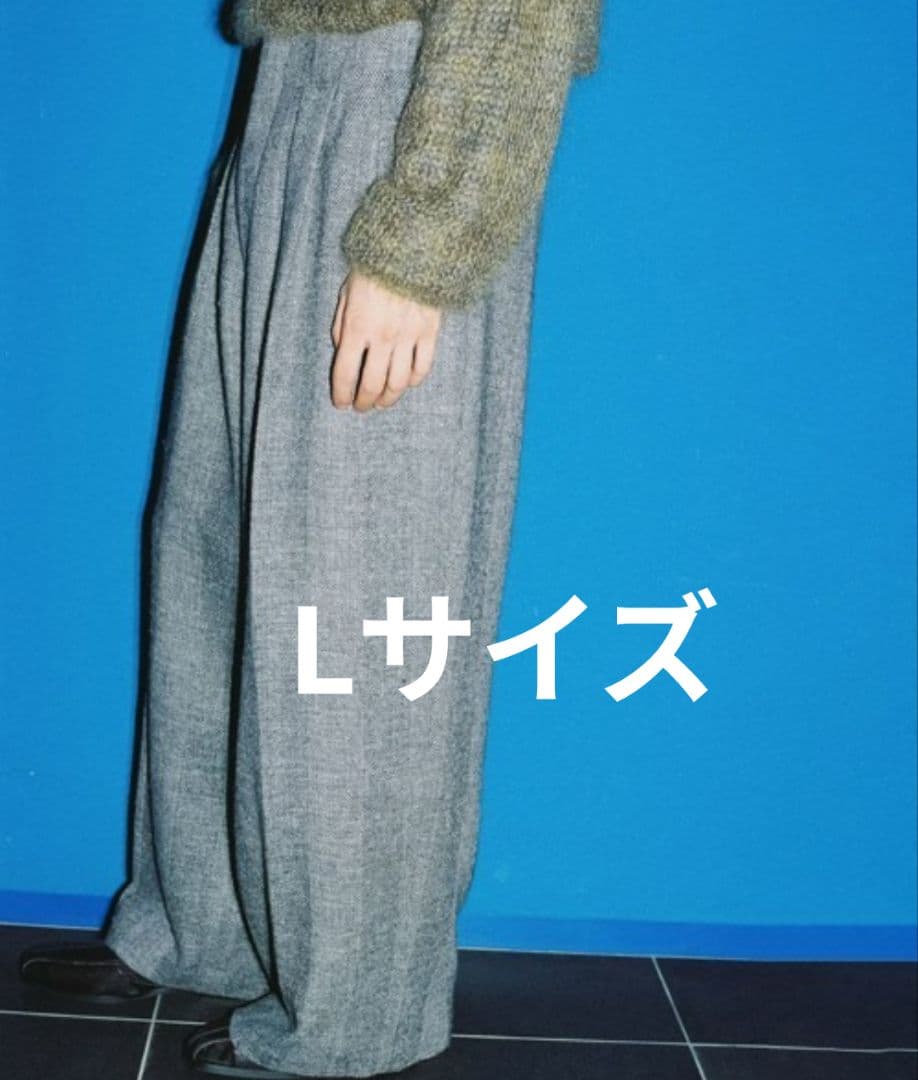 LIDNM WOOL LINEN OXFORD BAGS Lサイズ