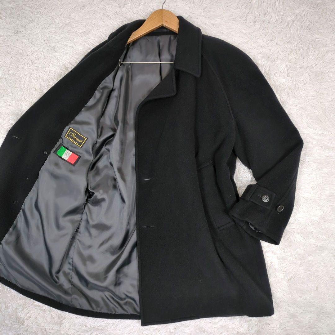 美品【希少サイズ L】イタリア製 モランディ　カシミヤ100%　チェスターコート