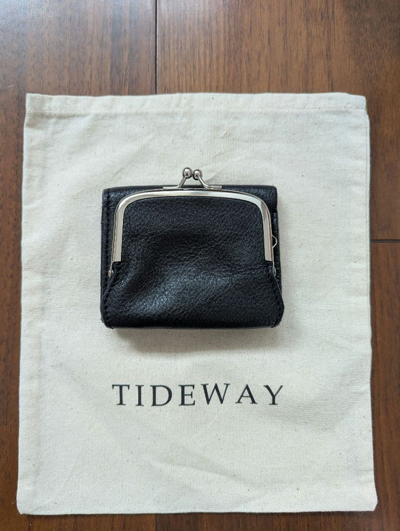 TIDEWAY 三つ折り財布 がま口　ブラック　黒