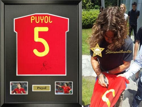 直筆サイン入りユニフォーム カルレス・プジョル FC バルセロナ SA鑑定済