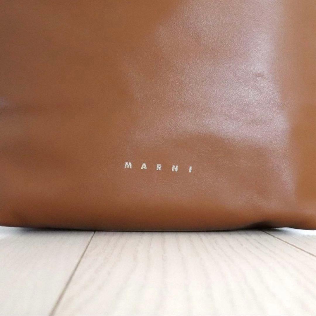 良品 MARNI マルニ 変形 レザー ショルダー トート バッグ 肩掛け