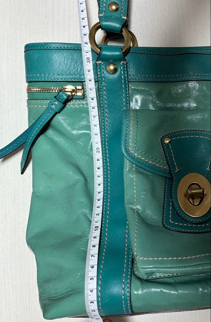 COACH ターコイズブルー　 ショルダーバッグ＆２つ折財布 セット