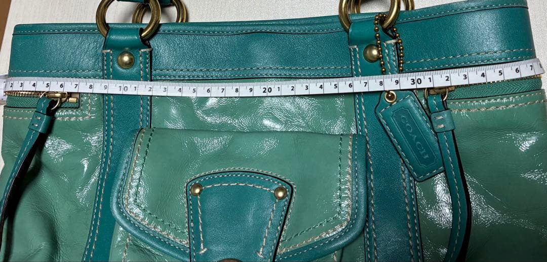 COACH ターコイズブルー　 ショルダーバッグ＆２つ折財布 セット