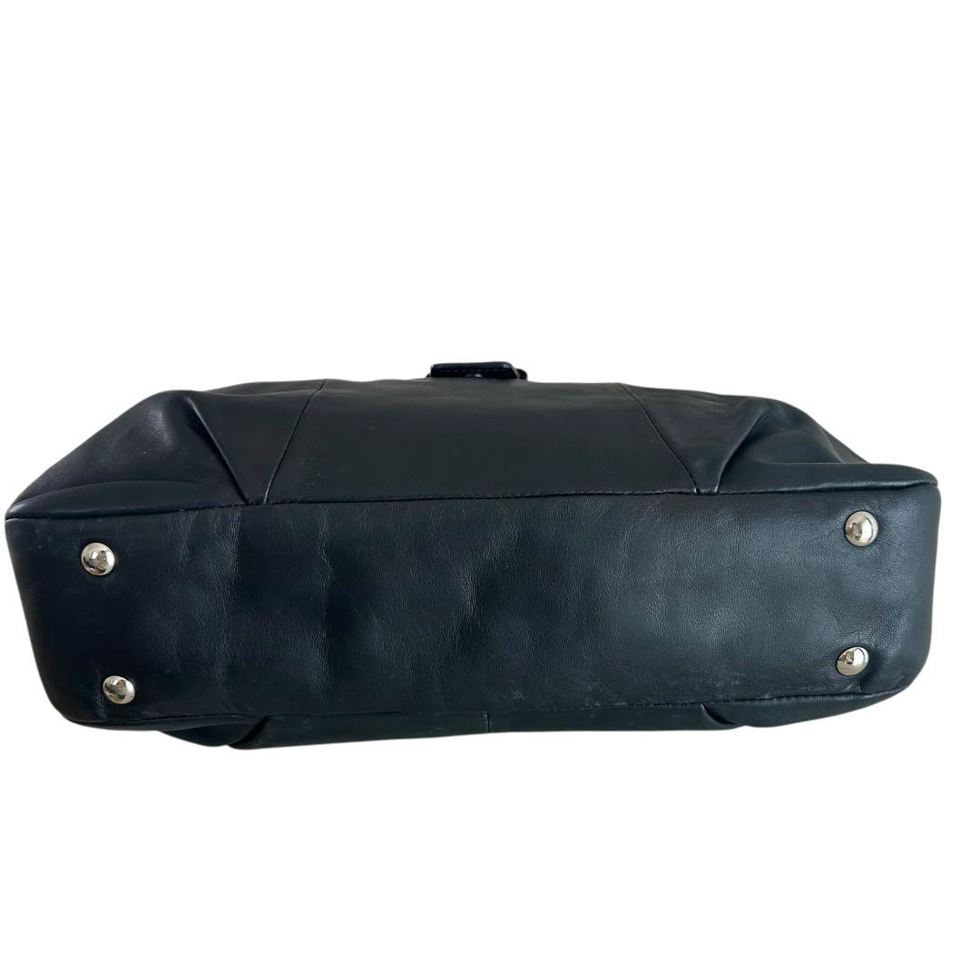 【美品】 コーチ ソーホー レザー トートバッグ 肩掛け 黒 レディース