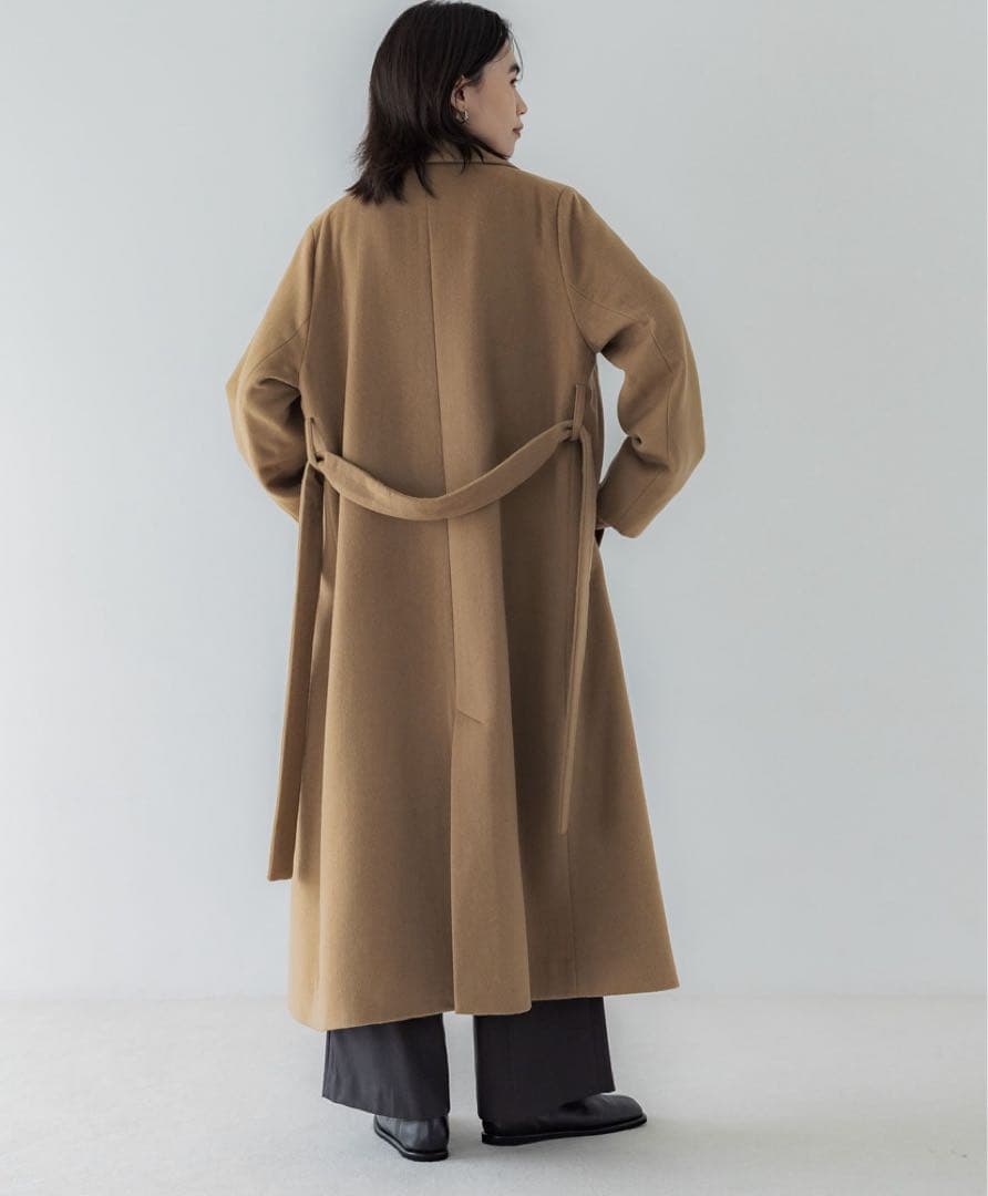 【crewre】 アジャスタブルウールロングコート 3