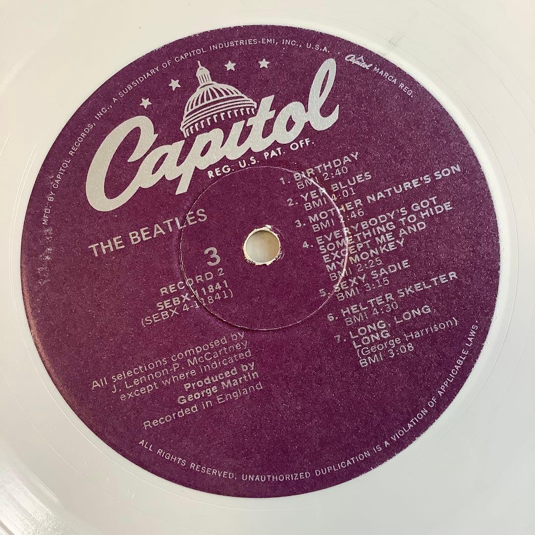 激レア!レコード新品同様! 1978年発売 ホワイトレコード ビートルズ US盤