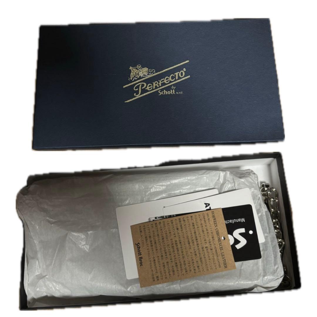 Schott perfect wallet ウォレットチェーン　長財布 箱あり