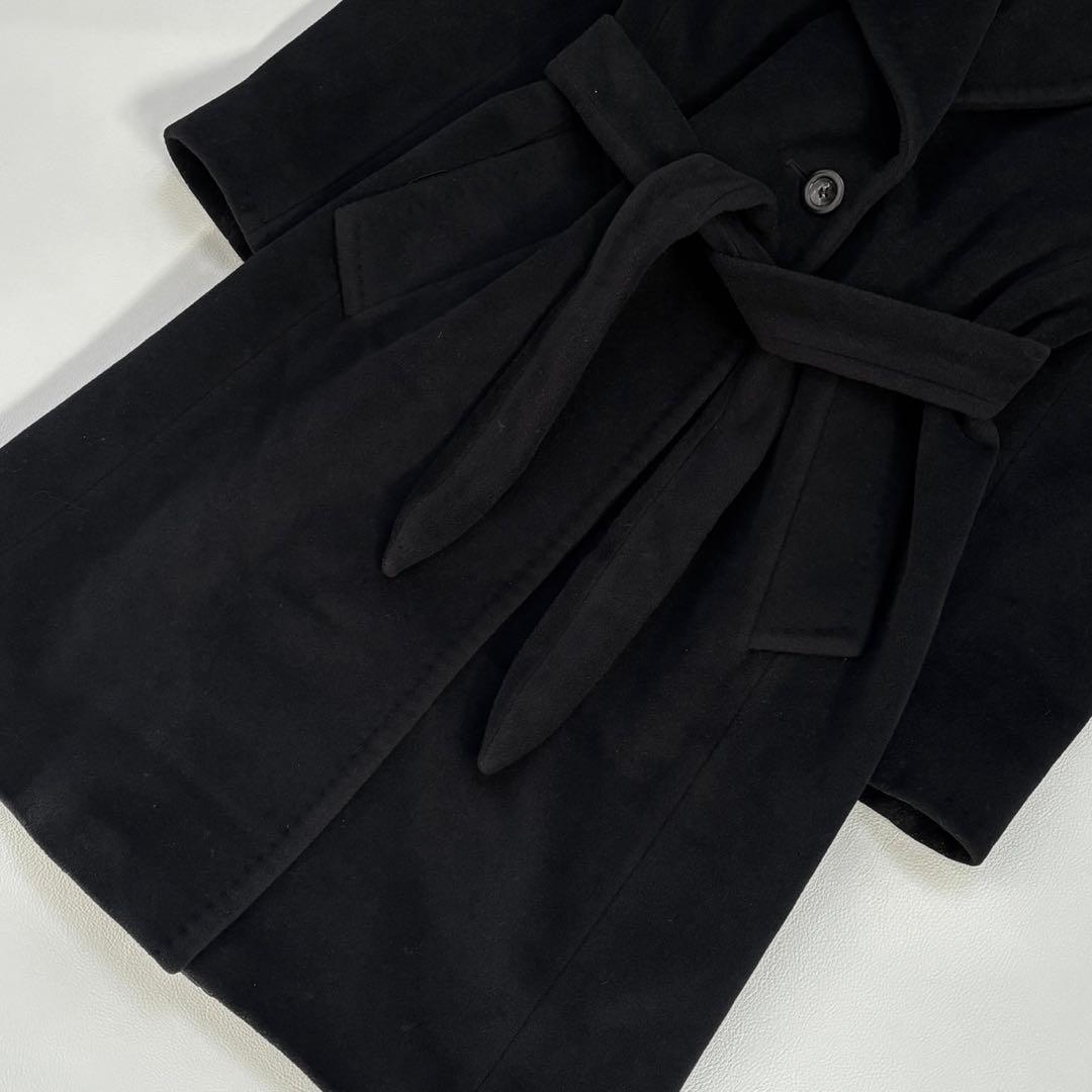 美品✨マックスマーラ ベルテッドコート アンゴラ混 マニュエラ 黒