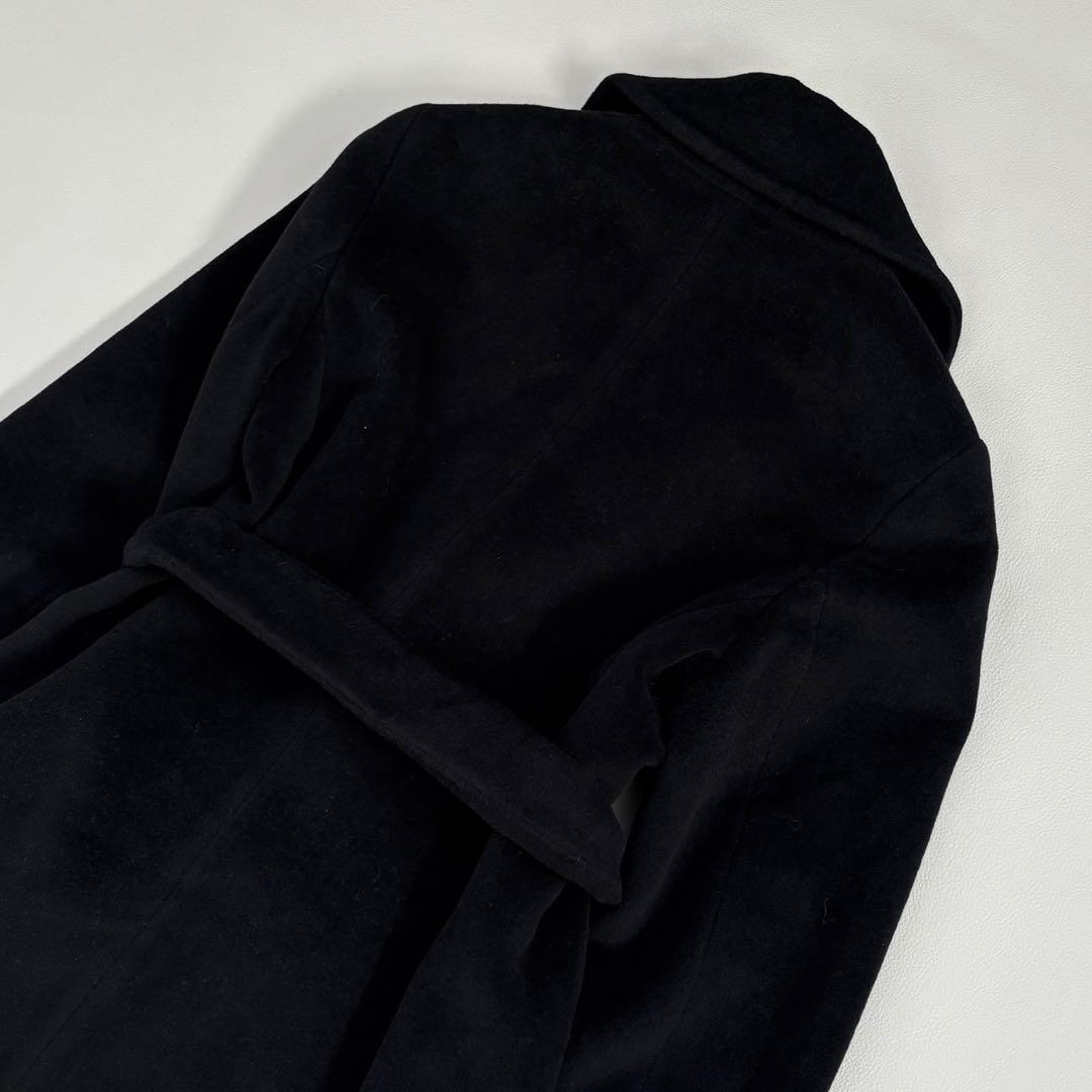 美品✨マックスマーラ ベルテッドコート アンゴラ混 マニュエラ 黒