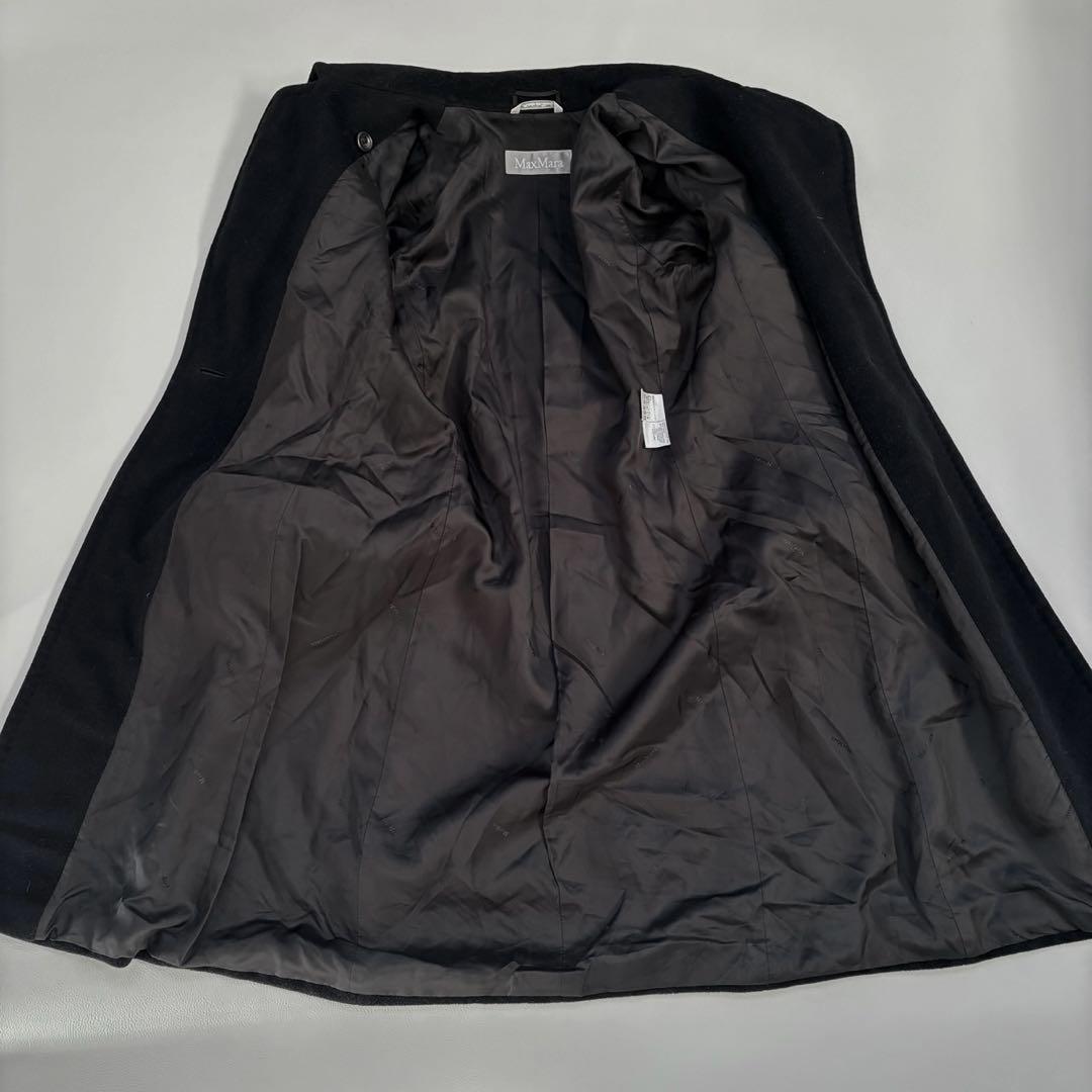 美品✨マックスマーラ ベルテッドコート アンゴラ混 マニュエラ 黒