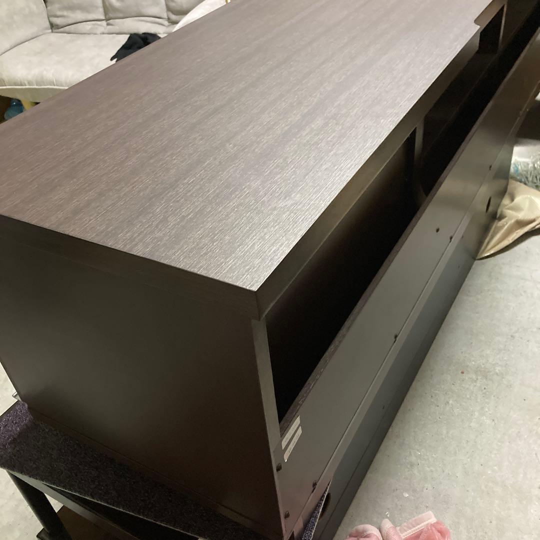未使用　ダークブラウンテレビ台 シギヤマ家具　ガラス扉付　展示品　幅約150cm