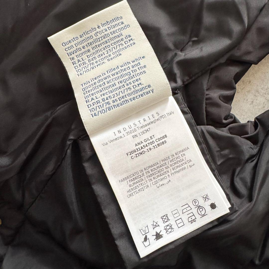 モンクレール　ANA　ダウンベスト　ロング　ロゴワッペン　1　黒　近年モデル