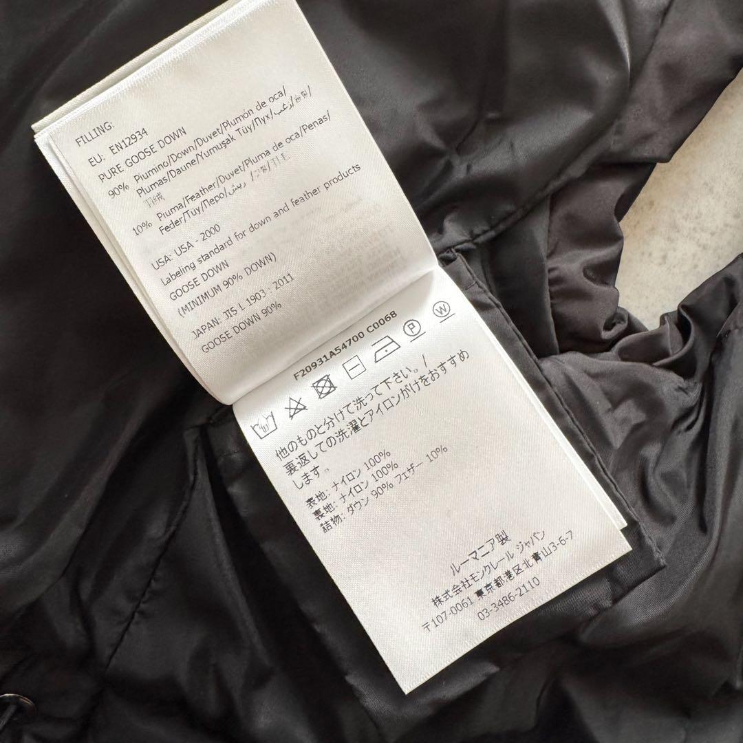 モンクレール　ANA　ダウンベスト　ロング　ロゴワッペン　1　黒　近年モデル