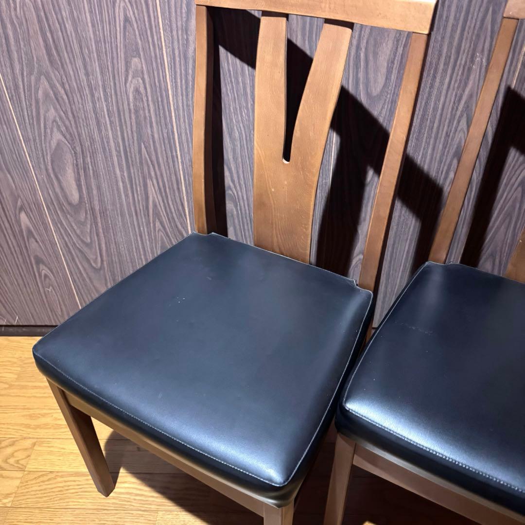 【アンティーク】マルニ木工　木製 ダイニングチェア 椅子 2脚セット