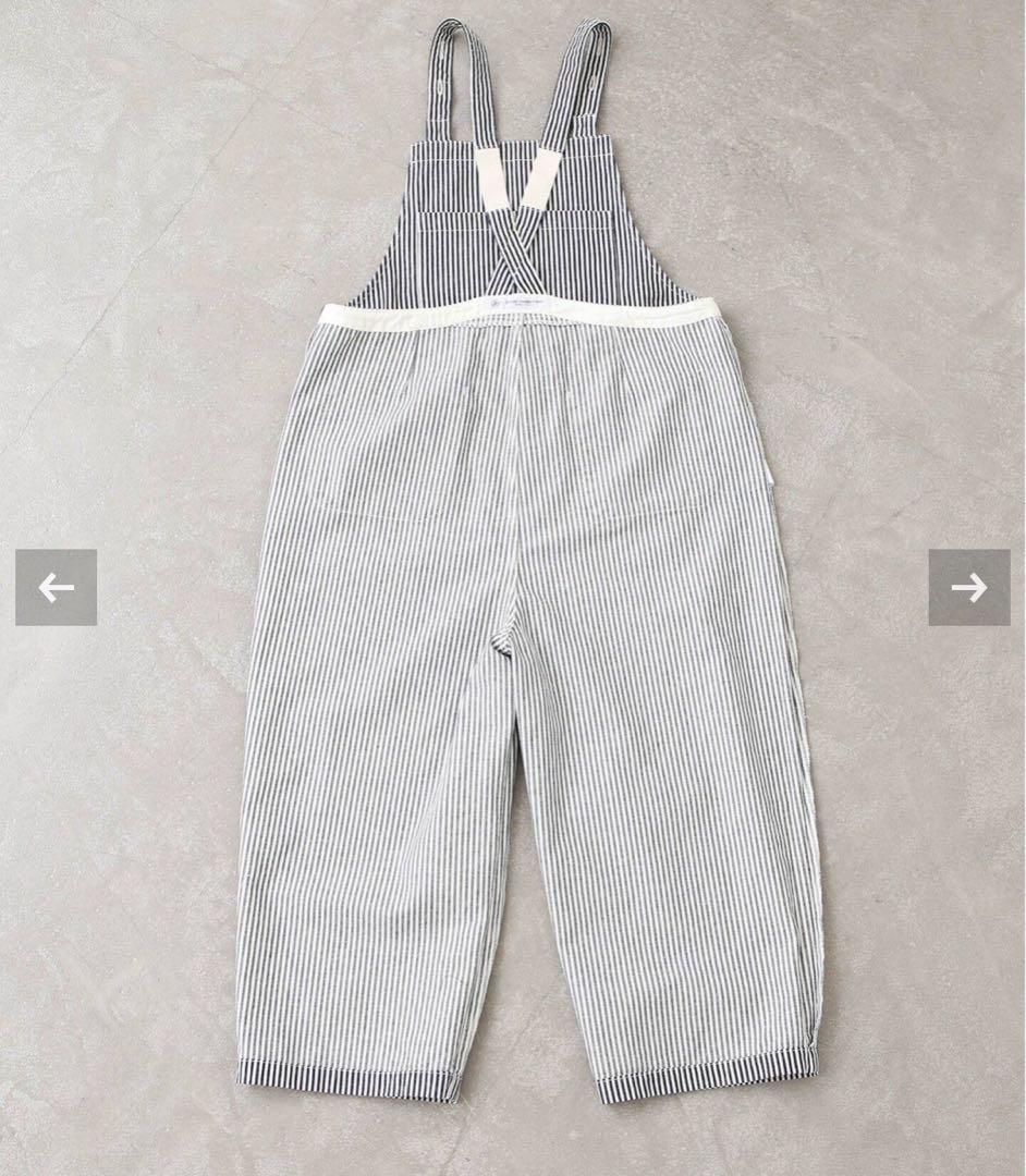 ストライプ オーバーオール レディース