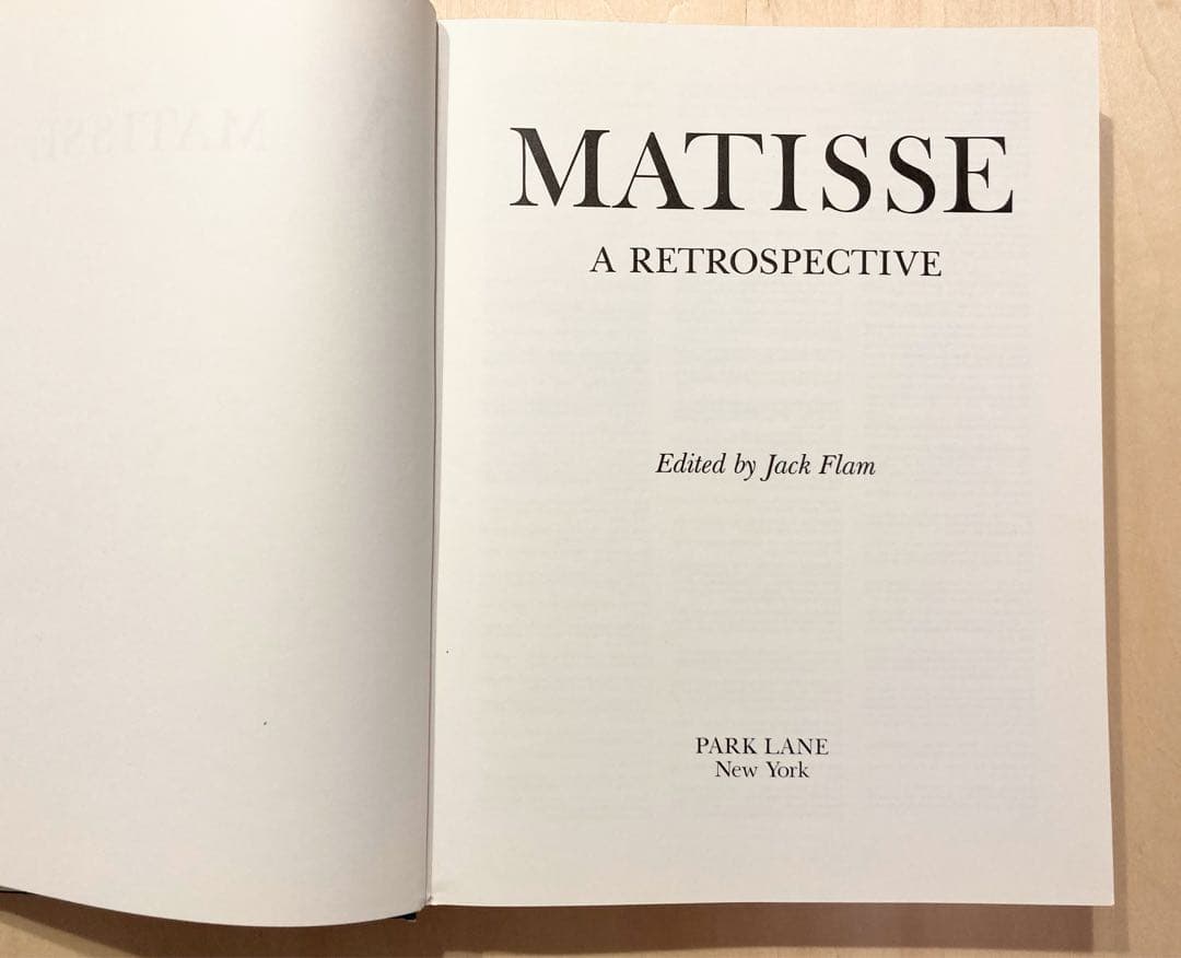 ◇マチス画集『A RETROSPECTIVE』1988.