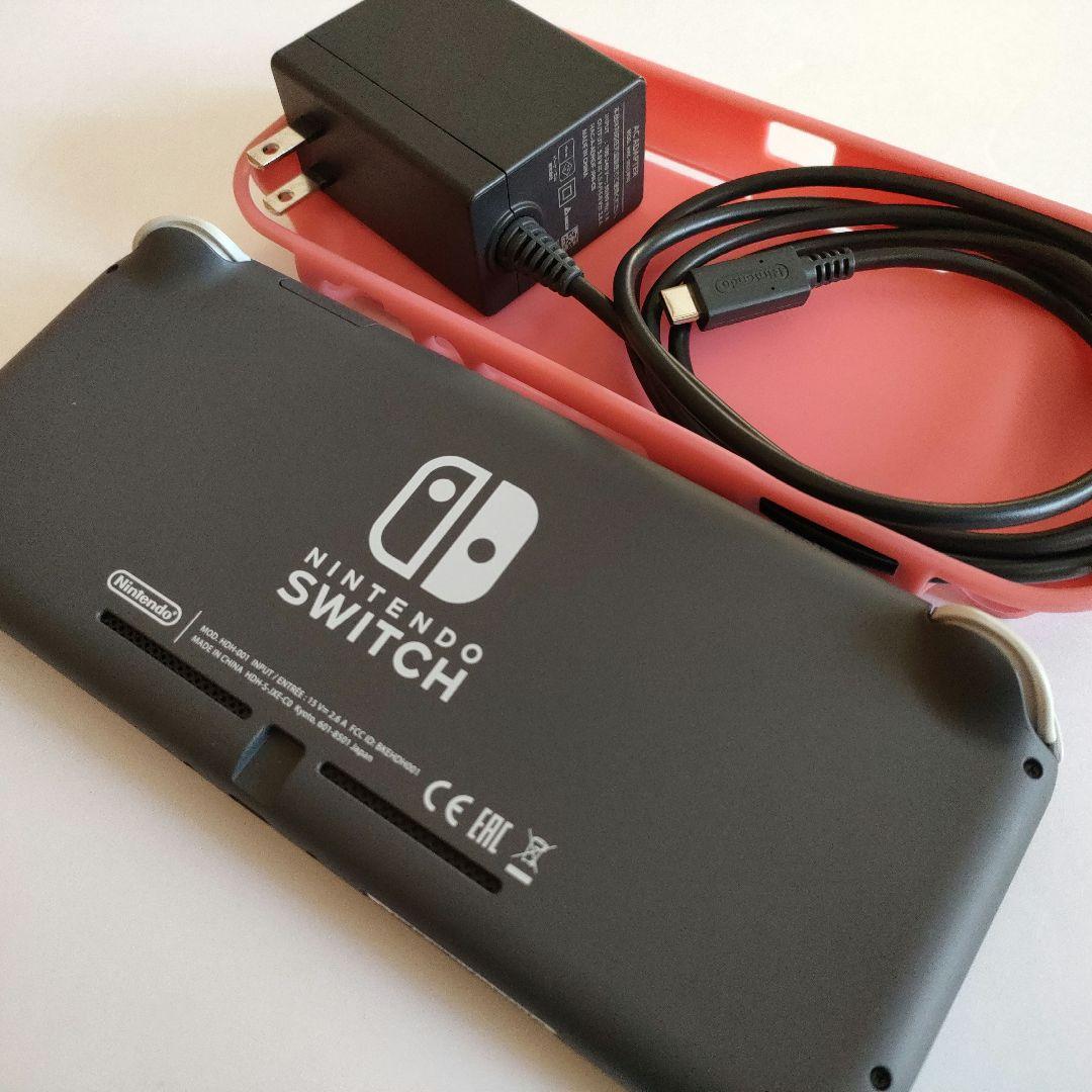 Nintendo Switch Lite本体グレー+純正ACアダプター（箱無し）