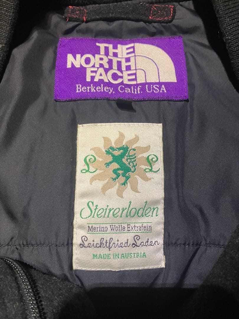 専用まるけ希少ノースフェイス紫タグMA-1型オーストリアウール100％XL