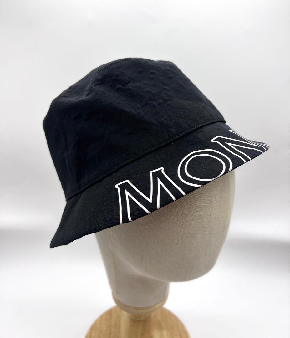 モンクレール ロゴ ブラック バケットハット S～Mサイズ