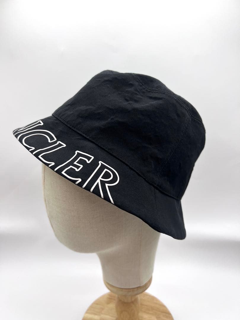 モンクレール ロゴ ブラック バケットハット S～Mサイズ