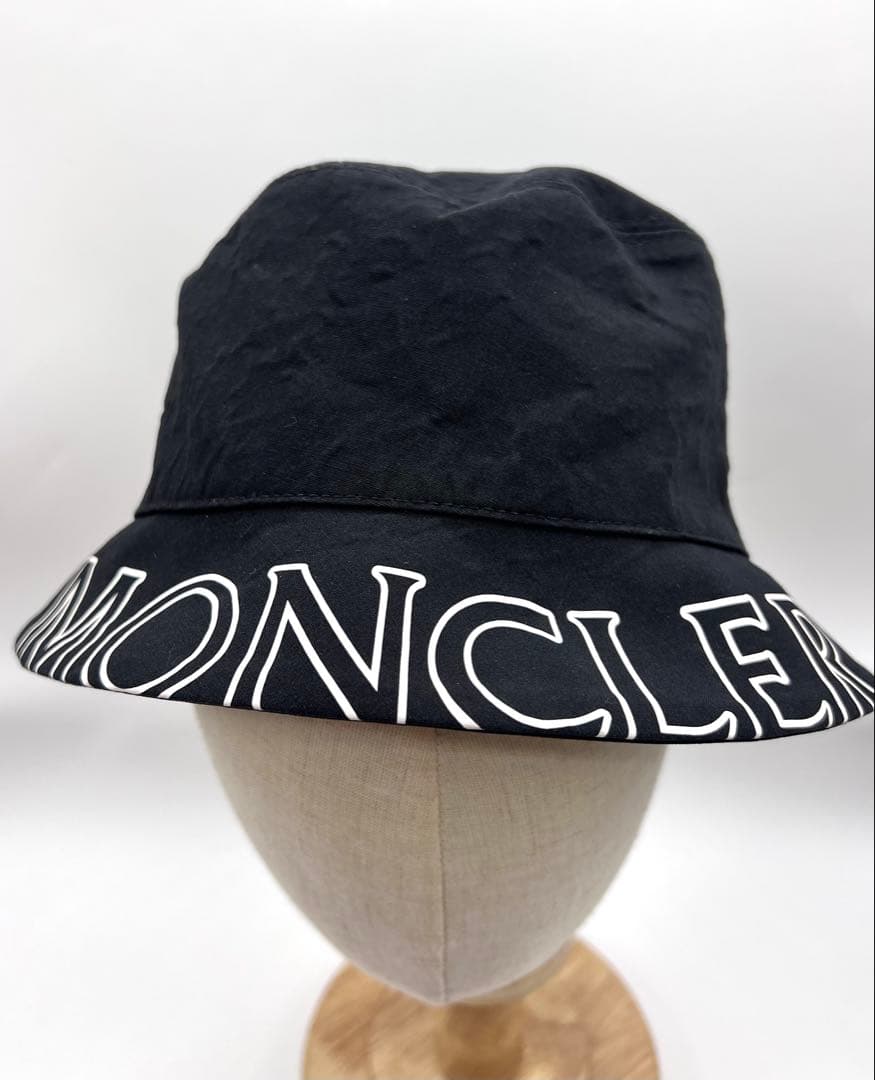 モンクレール ロゴ ブラック バケットハット S～Mサイズ