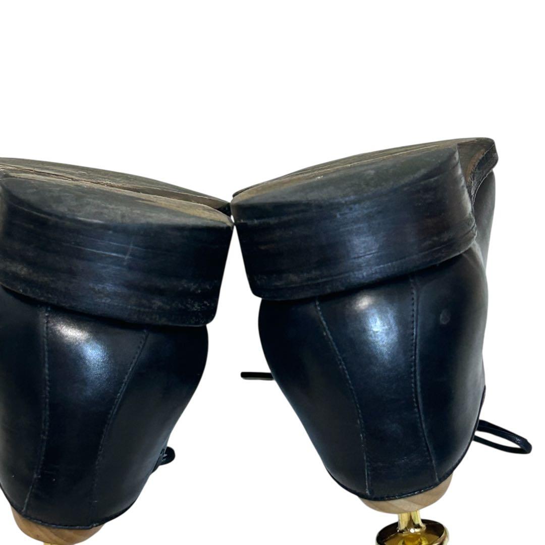 【美品】希少YANKO ホールカット メダリオンシューズ ブラック 7