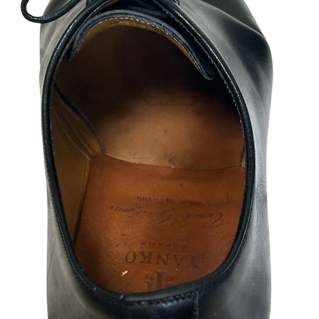 【美品】希少YANKO ホールカット メダリオンシューズ ブラック 7