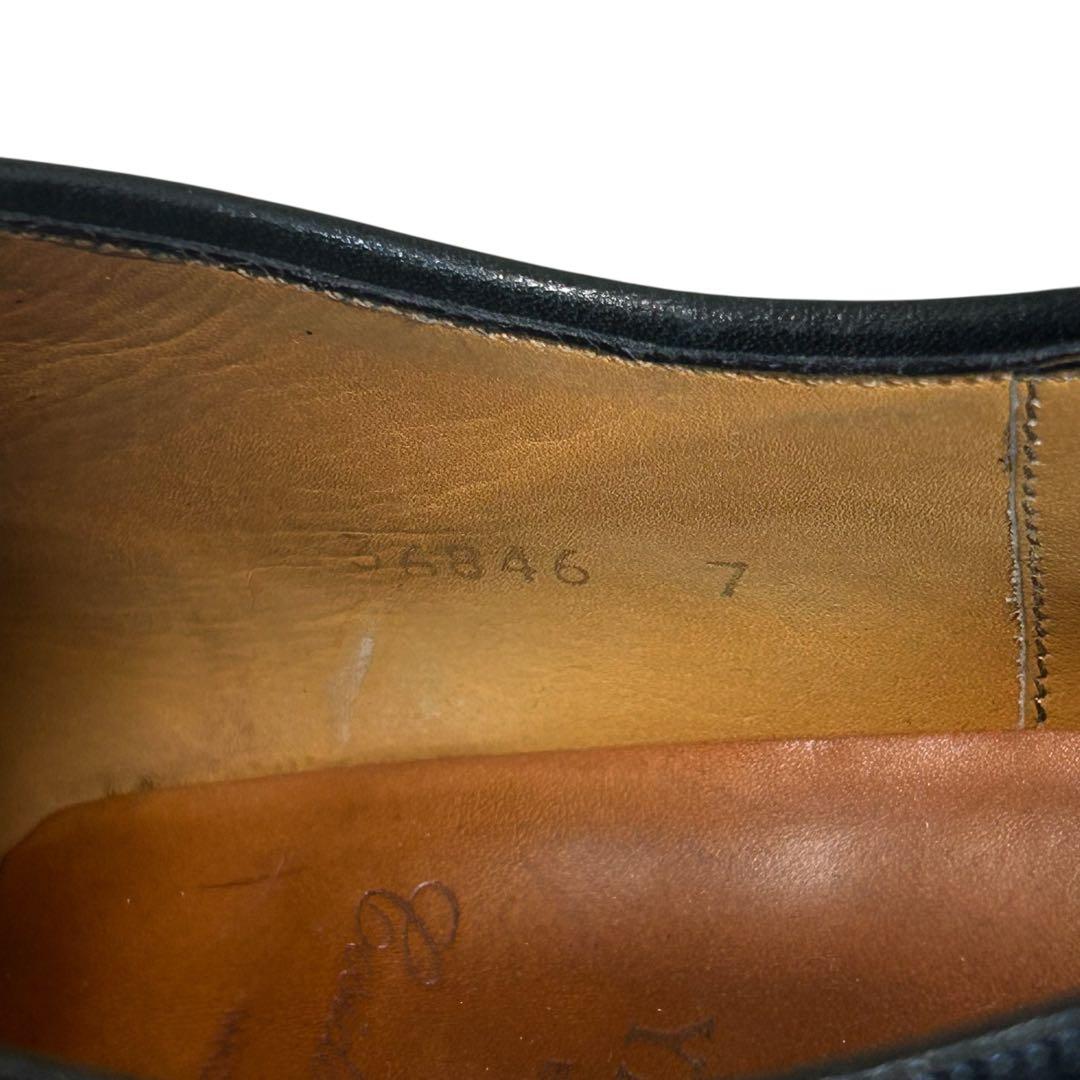 【美品】希少YANKO ホールカット メダリオンシューズ ブラック 7