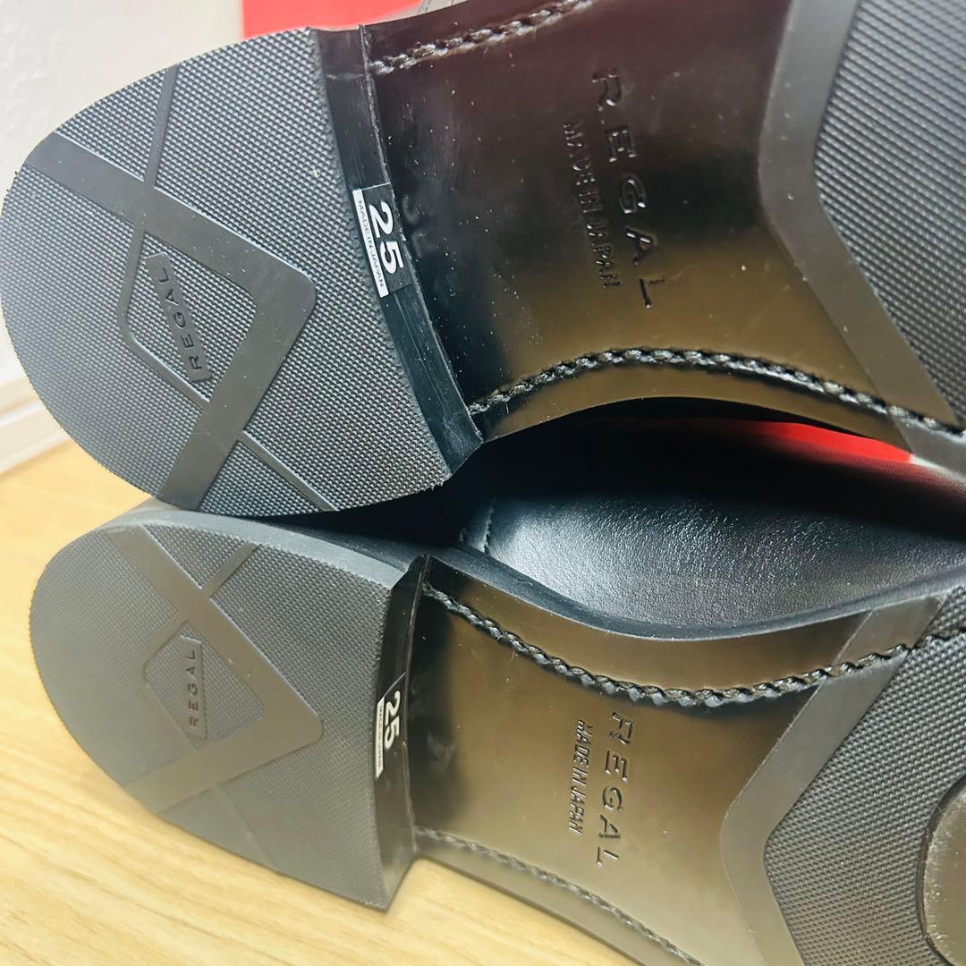 【新品未使用】REGAL 栃木レザー サイドゴアブーツ 19CL 黒 25cm