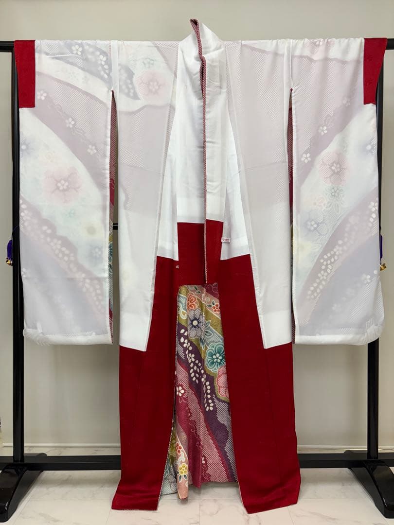 振袖 絞り 花模様 花唐草