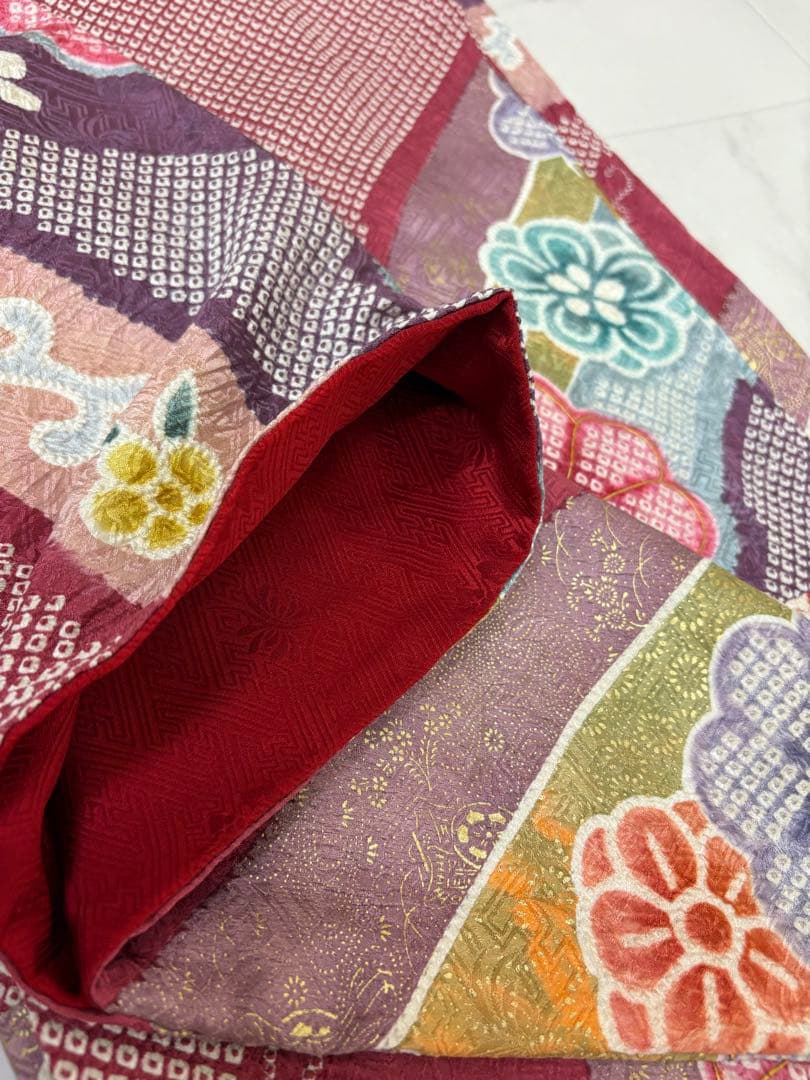 振袖 絞り 花模様 花唐草