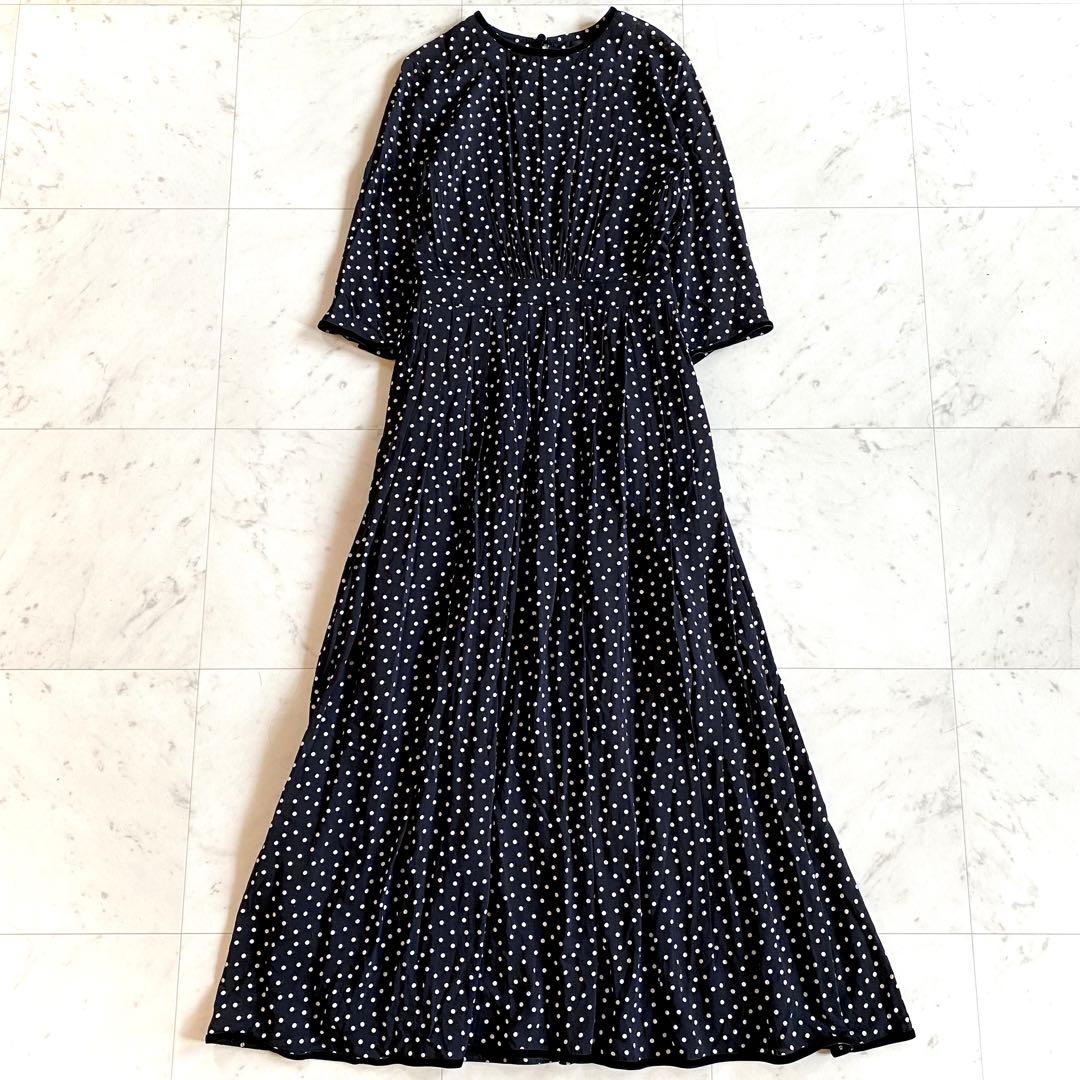 【美品】SINME シンメ　ドットロングワンピース　サイズM