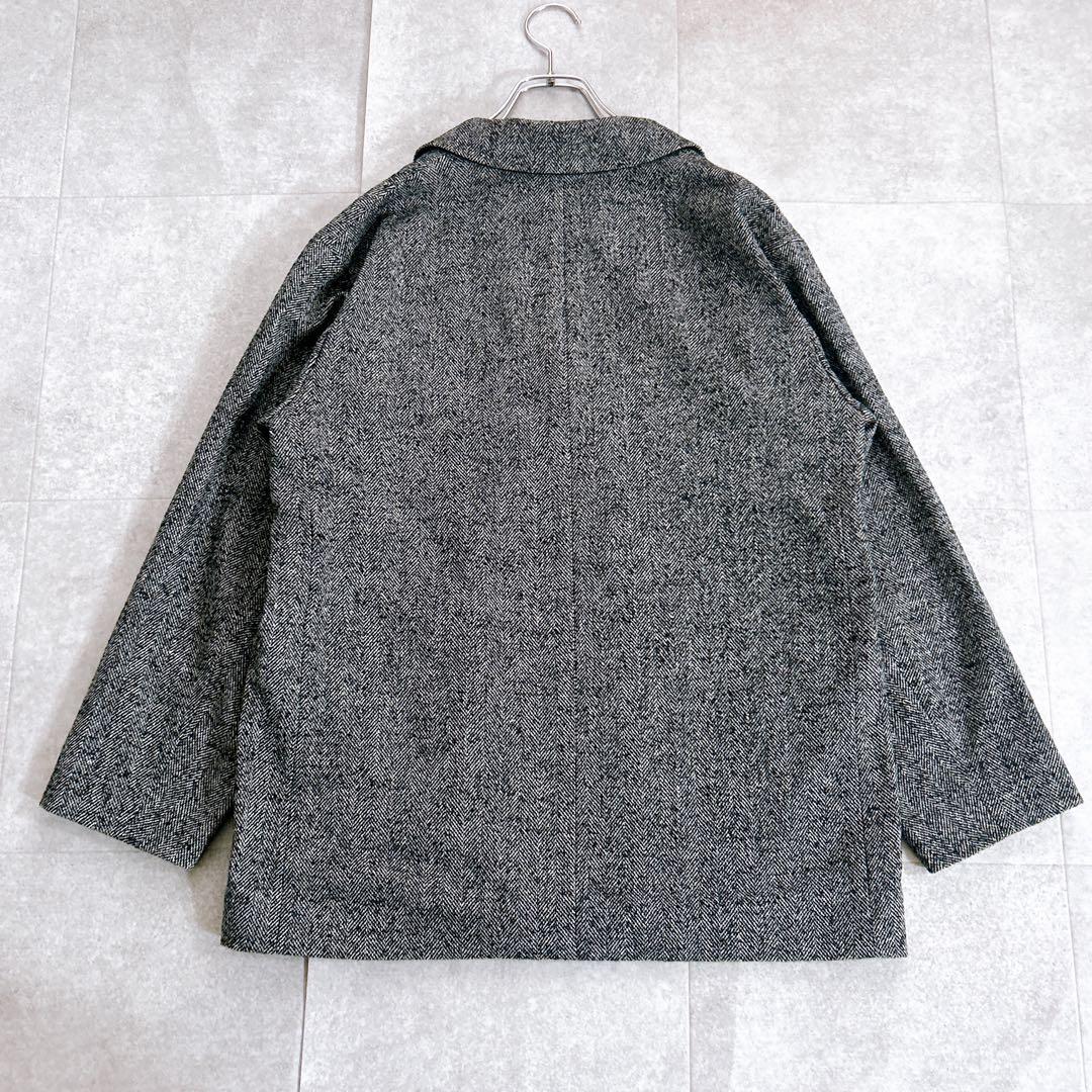 極美品✨ 23区 ヘリンボーンループツイード ジャケット コート 黒　2024年