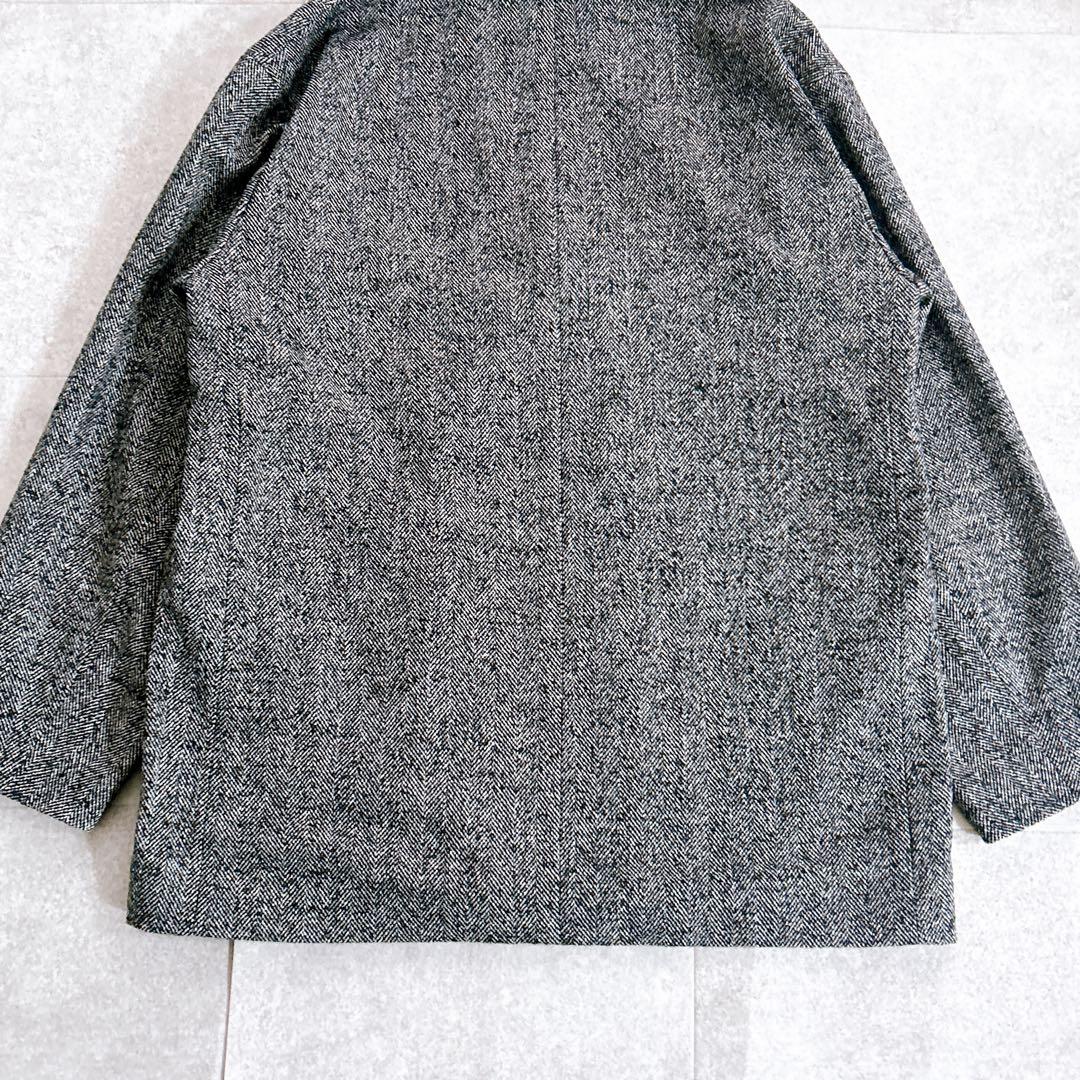 極美品✨ 23区 ヘリンボーンループツイード ジャケット コート 黒　2024年