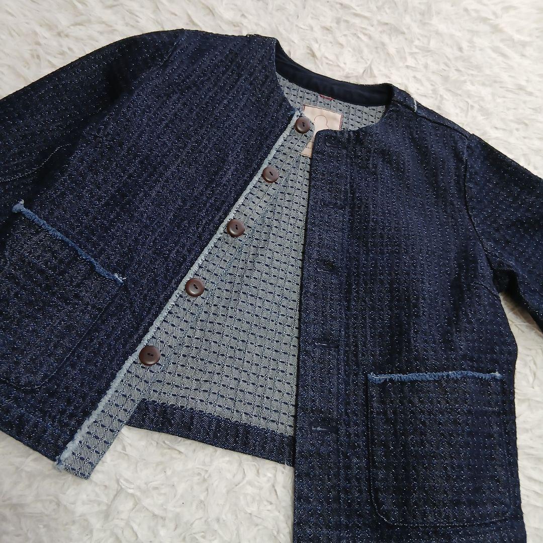 【Pal'las Palace】インディゴデニム　ノーカラージャケット