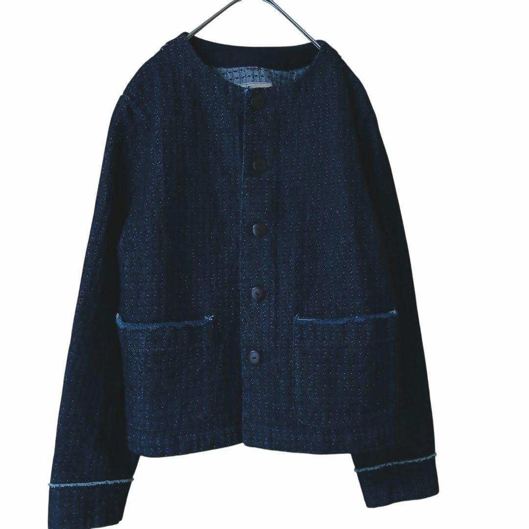 【Pal'las Palace】インディゴデニム　ノーカラージャケット