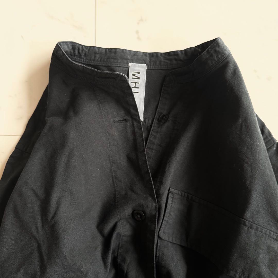 MHL. マーガレットハウエル　コットン100 　洗える　長袖シャツワンピース