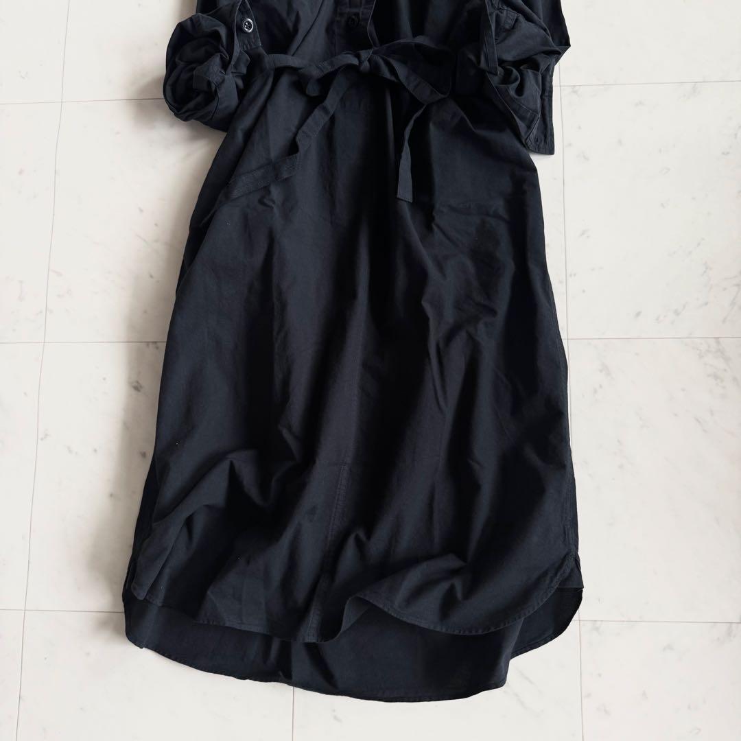 MHL. マーガレットハウエル　コットン100 　洗える　長袖シャツワンピース