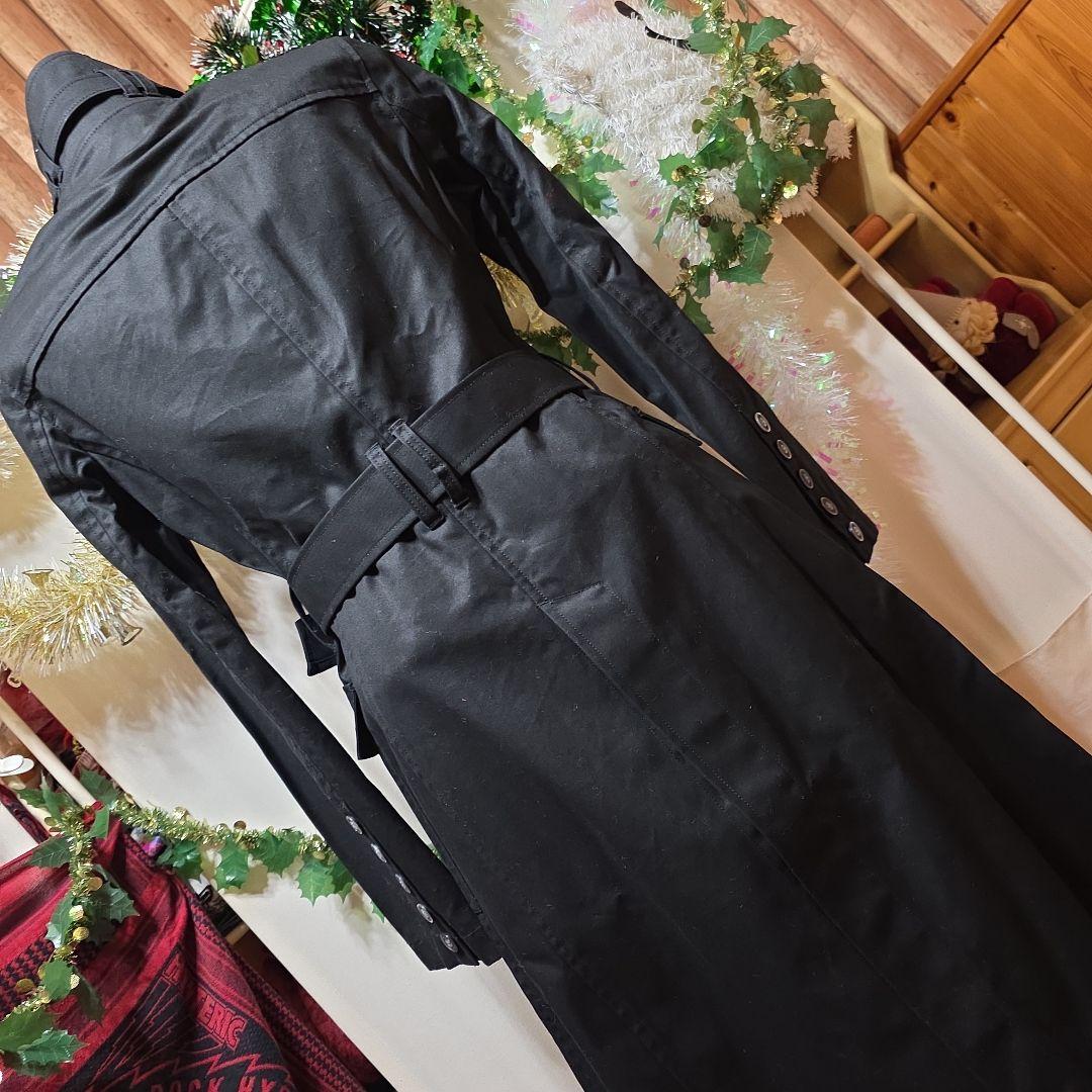 ぽっぷくん新品未使用タグ付ヒスグラコトン100ベンタイルブラクベルトコート