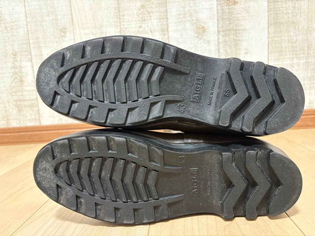 26.5〜27㎝★美品 AIGLEレインブーツ43 エーグルロング 長靴 ラバー