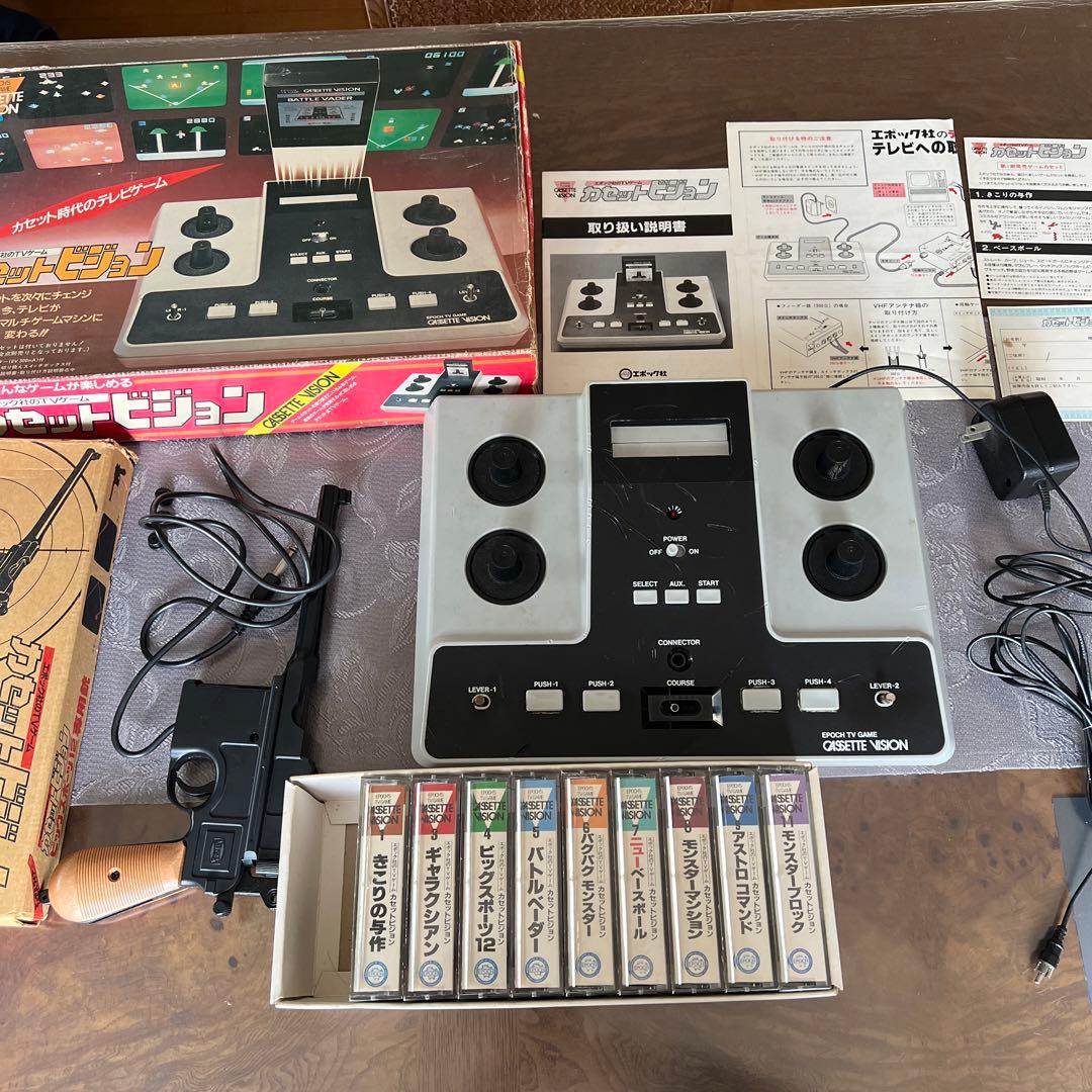 カセットビジョン本体　BIGSPORTS12専用銃　カセットセット