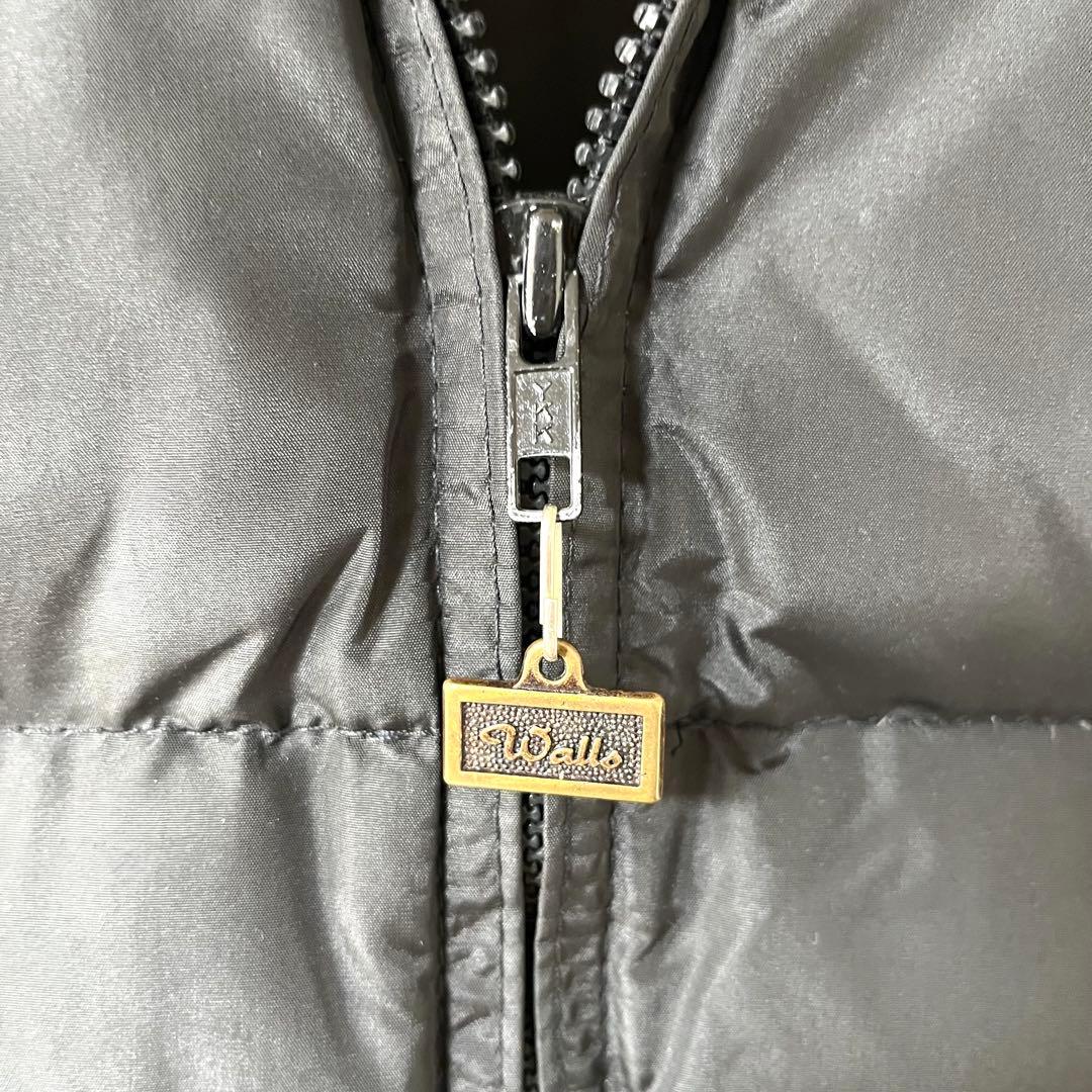 USA製 古着 80's ウォールズ walls ダウンベスト 黒