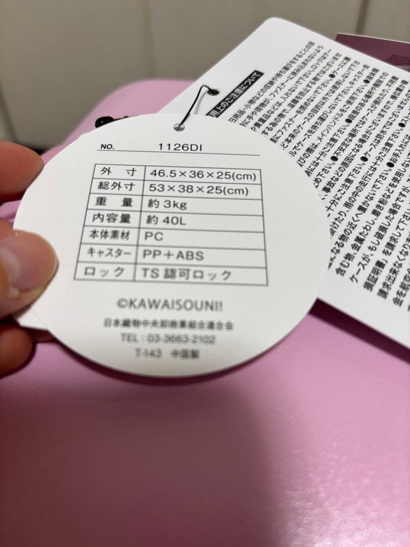 おぱんちゅうさぎキャリーケース☆おまけハンガー2点