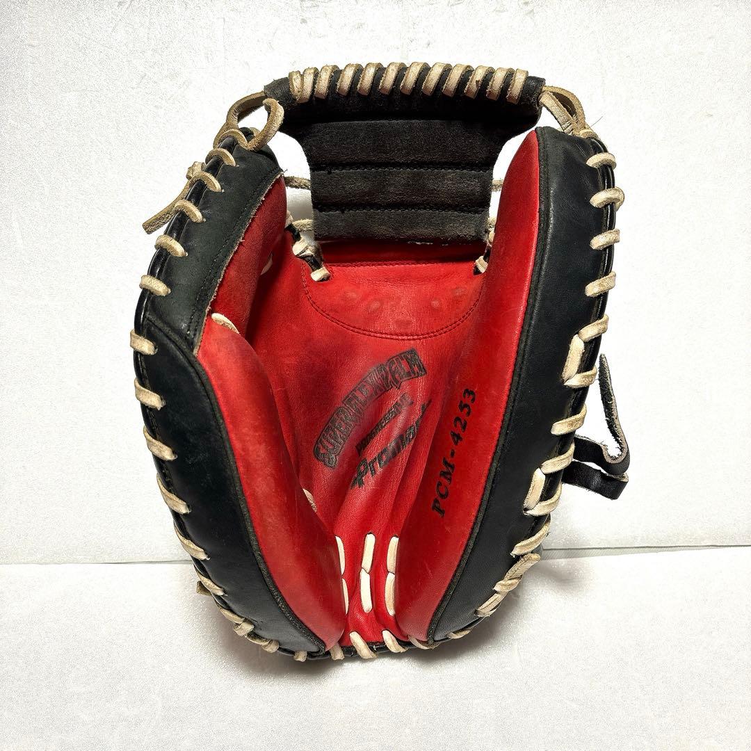 《希少モデル》 キャッチャーミット レッド ブラック 軟式 左利き用