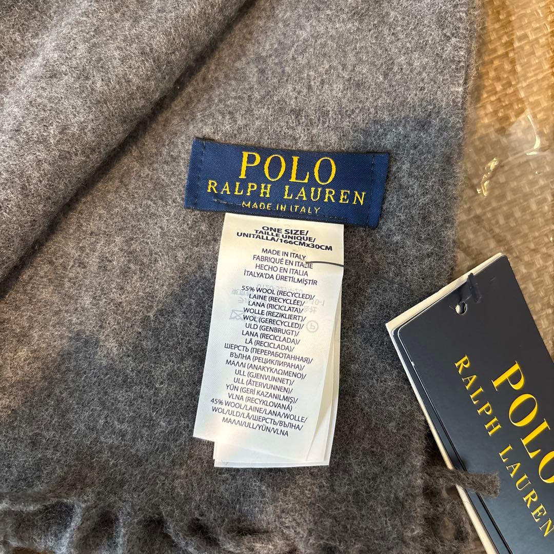 Polo Ralph Lauren マフラー グレー/ネイビー O/S